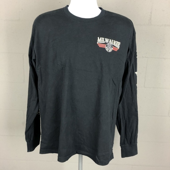 American Biker Image Men’s Long Sleeve Shirt Size - Picture 3 of 5